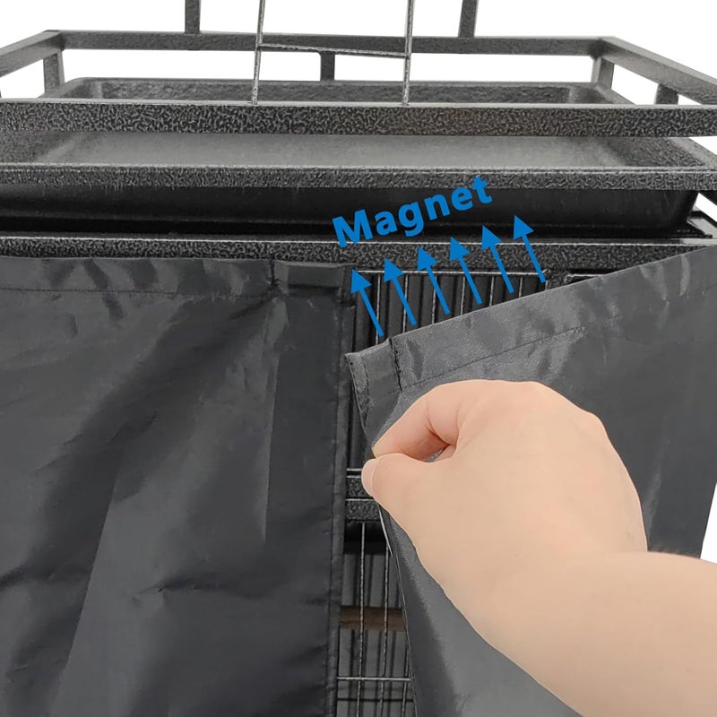 Easily Bird Cage Cover for Large Bird Cage with Play Top, Good Night Birdcage Covers, Black, 61" - Image 3